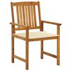 vidaXL Garden Chairs with Cushions 4 pcs Solid Acacia Wood