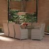 vidaXL 9 Piece Garden Dining Set Poly Rattan Brown