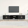 vidaXL TV Cabinet Black Oak 180 x 31.5 x 40 cm Engineered Wood