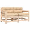 vidaXL Garden Chairs with Cushions 2 pcs Solid Wood Pine