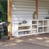 vidaXL Outdoor Kitchen Cabinets 2 pcs White Solid Wood Pine