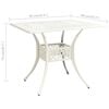 vidaXL Garden Table White 90x90x73 cm Cast Aluminium