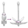 vidaXL Folding Anchor Silver 4 kg Hot Dip Galvanized Cast Iron