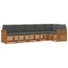 vidaXL Outdoor Sofa Set 6 pcs Natural and Anthracite Polyester