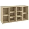 vidaXL Shoe Bench Sonoma Oak 103x30x55 cm Engineered Wood
