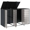 vidaXL Wheelie Bin Storage for 3 Bins Anthracite 204 x 77.5 x 115.5 cm