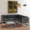 vidaXL 6 Piece Garden Lounge Set with Cushions Solid Pinewood