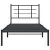 vidaXL Metal Bed Frame without Mattress with Headboard Black 90x190cm