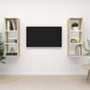 vidaXL Wall-mounted TV Cabinets 2 pcs White and Sonoma Oak Engineered Wood