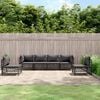 vidaXL 6 Piece Garden Lounge Set with Cushions Anthracite Steel