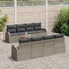 vidaXL Garden Sofa Set 9 pcs Grey