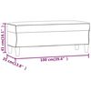 vidaXL Bench Black 100x35x41 cm Fabric