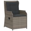 vidaXL 5 Piece Garden Lounge Set with Cushions Grey Poly Rattan