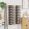 vidaXL Wall Mounted Wine Rack for 24 Bottles 2 pcs White Iron