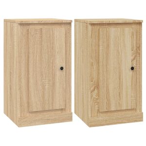 vidaXL Sideboards 2 pcs Sonoma Oak 37,5x35,5x67,5 cm Engineered Wood