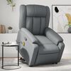 vidaXL Electric Massage Recliner Chair Grey Faux Leather