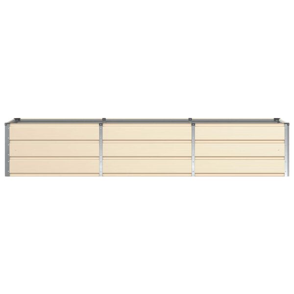 vidaXL Planter Ivory 240 x 80 x 45 cm Steel
