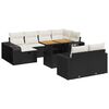 vidaXL 11 Piece Garden Sofa Set with Cushions Black Poly Rattan