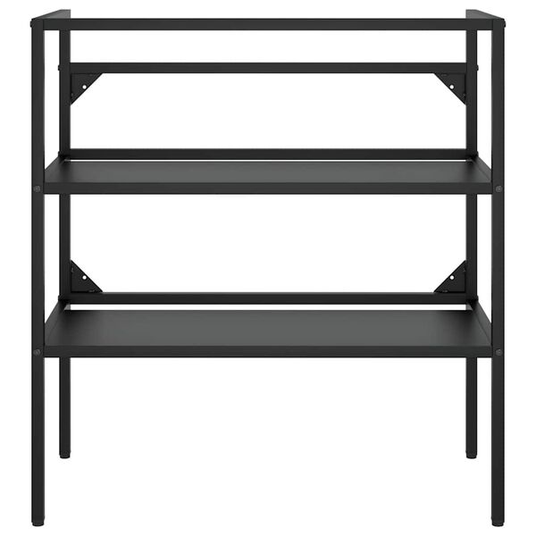 vidaXL Bathroom Washbasin Frame Black 79x38x83 cm Iron