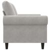 vidaXL 2-Seater Sofa Light Grey 120 cm Velvet