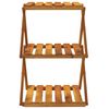 vidaXL 3-Tier Folding Shelf Brown 43x31x63 cm Solid Wood Acacia