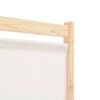 vidaXL 4-Panel Room Divider Cream 160x170x4 cm Fabric