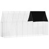 vidaXL Rabbit Cage Silver 400 x 100 x 210 cm Galvanised Steel