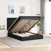 vidaXL Ottoman Bed with Mattresses Black Double Velvet