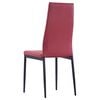 vidaXL Seven Piece Dining Set Wine Red