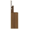 vidaXL Dressing Table with LED Brown Oak 86.5x35x136 cm