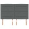 vidaXL LED Headboard with LED Strip Lights Dark Grey 160 cm Polyester