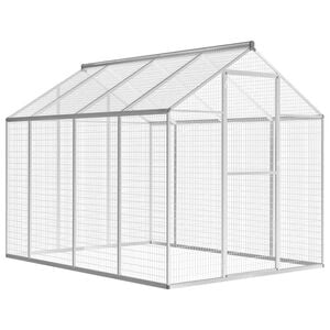 vidaXL Animal House | Silver | Aluminium | Large | Durable | Aviary