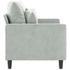 vidaXL 2-Seater Sofa Light Grey 120 cm Velvet