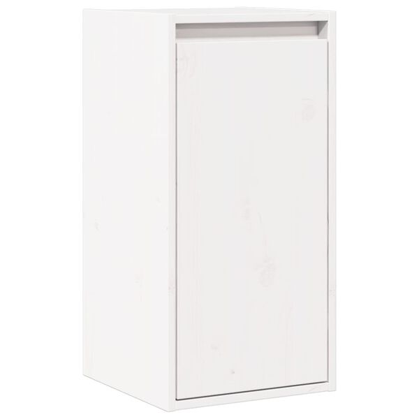 vidaXL Wall Cabinet White 30x30x60 cm Solid Wood Pine