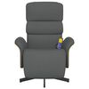 vidaXL Massage Recliner Chair with Footrest Dark Grey Fabric