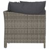 vidaXL 4 Piece Garden Lounge Set with Cushions Grey Poly Rattan