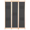 vidaXL 3-Panel Room Divider Grey 120x170x4 cm Fabric