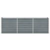 vidaXL Garden Raised Bed Galvanised Steel 240x40x77 cm Grey