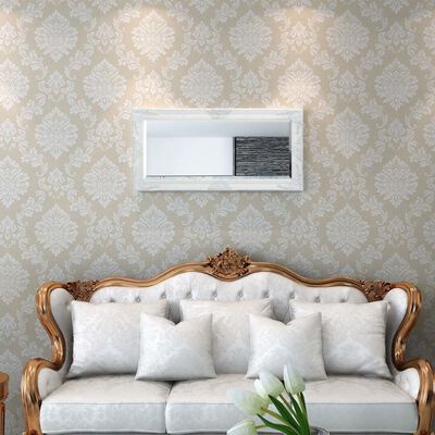 vidaXL Wall Mirror Baroque Style 100x50 cm White