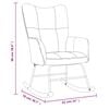 vidaXL Rocking Chair with a Stool Light Grey Velvet