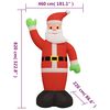vidaXL Christmas Inflatable Santa Claus with LEDs 820 cm