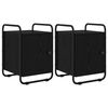 vidaXL Bedside Cabinet 2 pcs Black Oak 35 x 36.5 x 50 cm