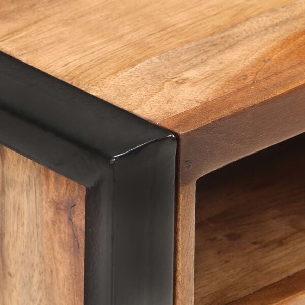 vidaXL Bedside Cabinet 40x35x55cm Solid Acacia Wood in Sheesham Finish