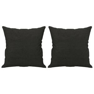 vidaXL Throw Pillows 2 pcs Black 40x40 cm Fabric