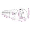 vidaXL Greenhouse with Steel Frame White 48 m² 16x3x2 m
