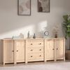 vidaXL Sideboard 230x35x80 cm Solid Wood Pine