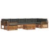 vidaXL Outdoor Sofa Set 8 pcs Natural and Anthracite
