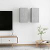 vidaXL Wall TV Cabinet 2 pcs Concrete Grey 31 x 30 x 60 cm