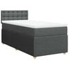 vidaXL Box Spring Bed with Mattress Light Grey King Single Fabric