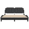 vidaXL Bed Frame with LED without Mattress "Zadar" Black 152x203 cm